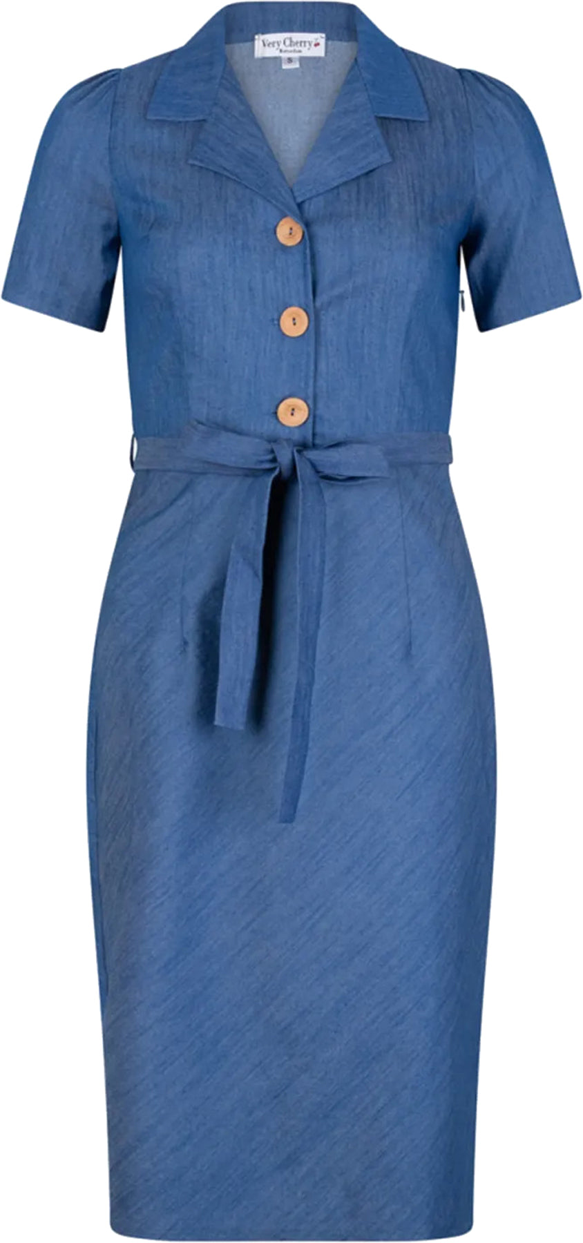 Very_Cherry_REVERS_DITA_DENIM_50s_Jeans_Kurzarm_SWING_DRESS_Hemdkleid_Dita_Dress_Delfino_Denim_Indigo_killer_kirsche_4