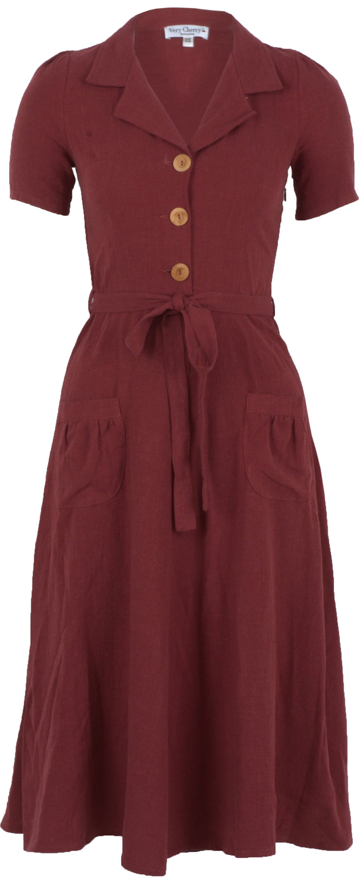 Very_Cherry_REVERS_LINNEN_PRIORAT_Kurzarm_A-LINIE_DRESS_Hemdkleid_Dunkelrot_Killer_Kirsche-1nEgrkMLTW1bE3