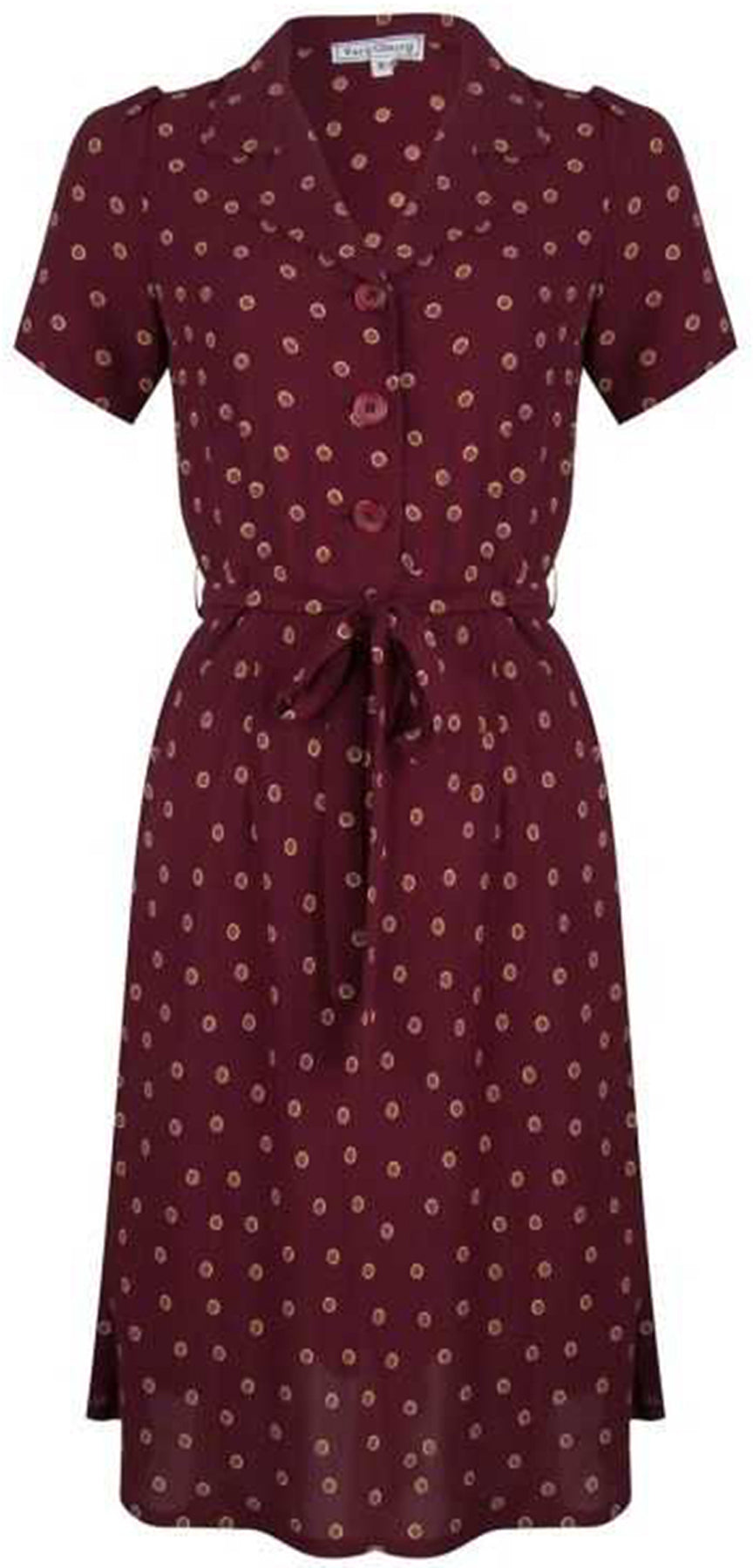 Very_Cherry_REVERS_Vintage_FLOWER_Kurzarm_V-Neck_DRESS_Kleid_Weinrot_killer_kirscheaH8liUgRvcroJ