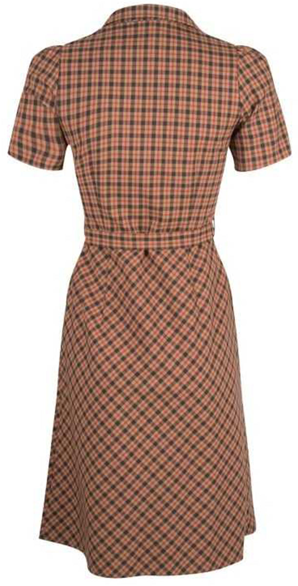 Very_Cherry_REVERS_Vintage_KARO_Check_Kurzarm_V-Neck_DRESS_Kleid-2