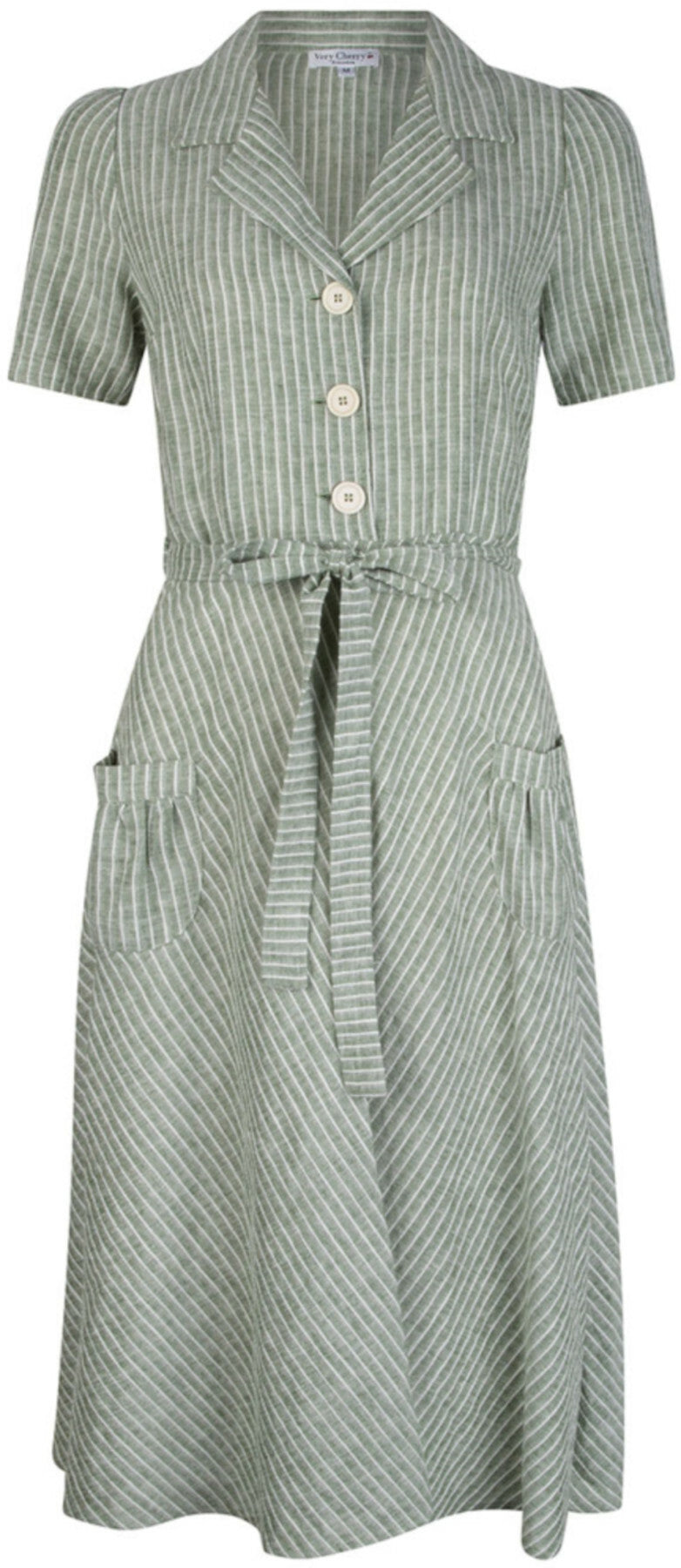 Very_Cherry_REVERS_Vintage_KURZARM_Lapel_Dress_Linen_Stripe_Olive_A-LINIE_DRESS_Hemdkleid_killer_kirsche_1ZH1h4lcV5t0pC