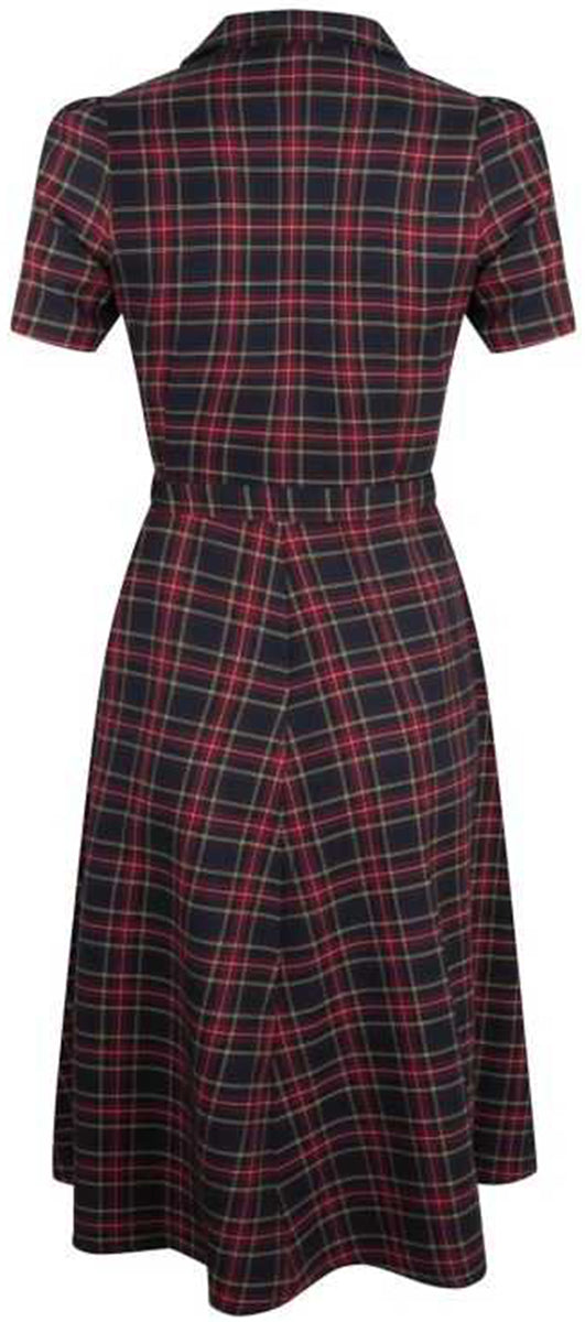 Very_Cherry_REVERS_Vintage_TARTAN_Karo_Kurzarm_V-Neck_DRESS_Kleid-2hyEcZB4fpeUi3