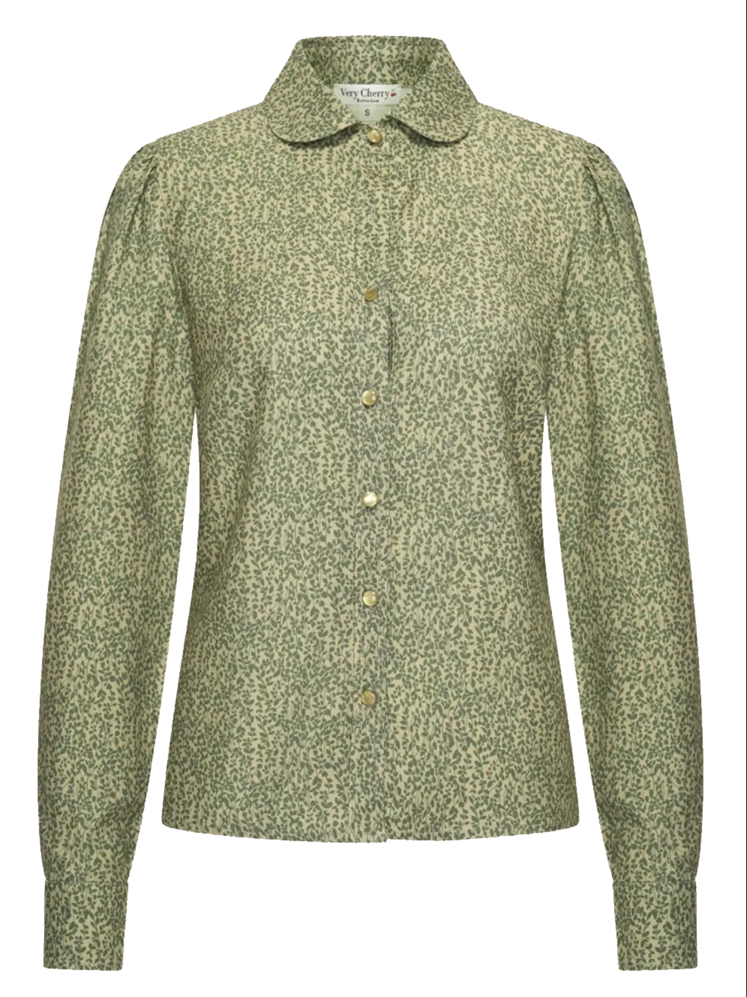 Very_Cherry_ROSEMARY_GREEN_Classic_Vintage_Autumn_Leaves_50s_BLOUSE__Bluse_-1