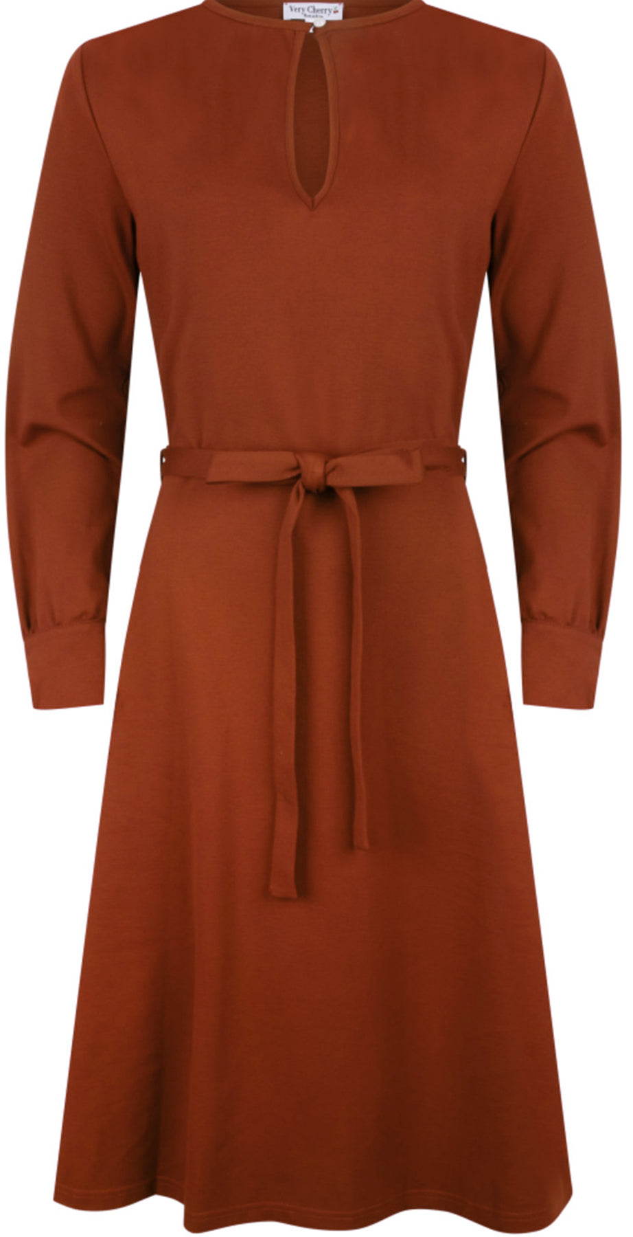 Very_Cherry_STELLA_Vintage_PEEPHOLE_Langarm_A-Linie_DRESS_Kleid_Rostbraun_Killer_Kirsche-1