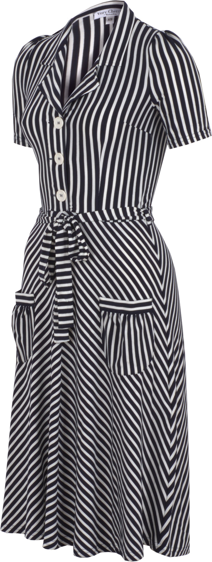 Very_cherry_revest_streifen_kurzarm_swing_kleid_seitlich_1