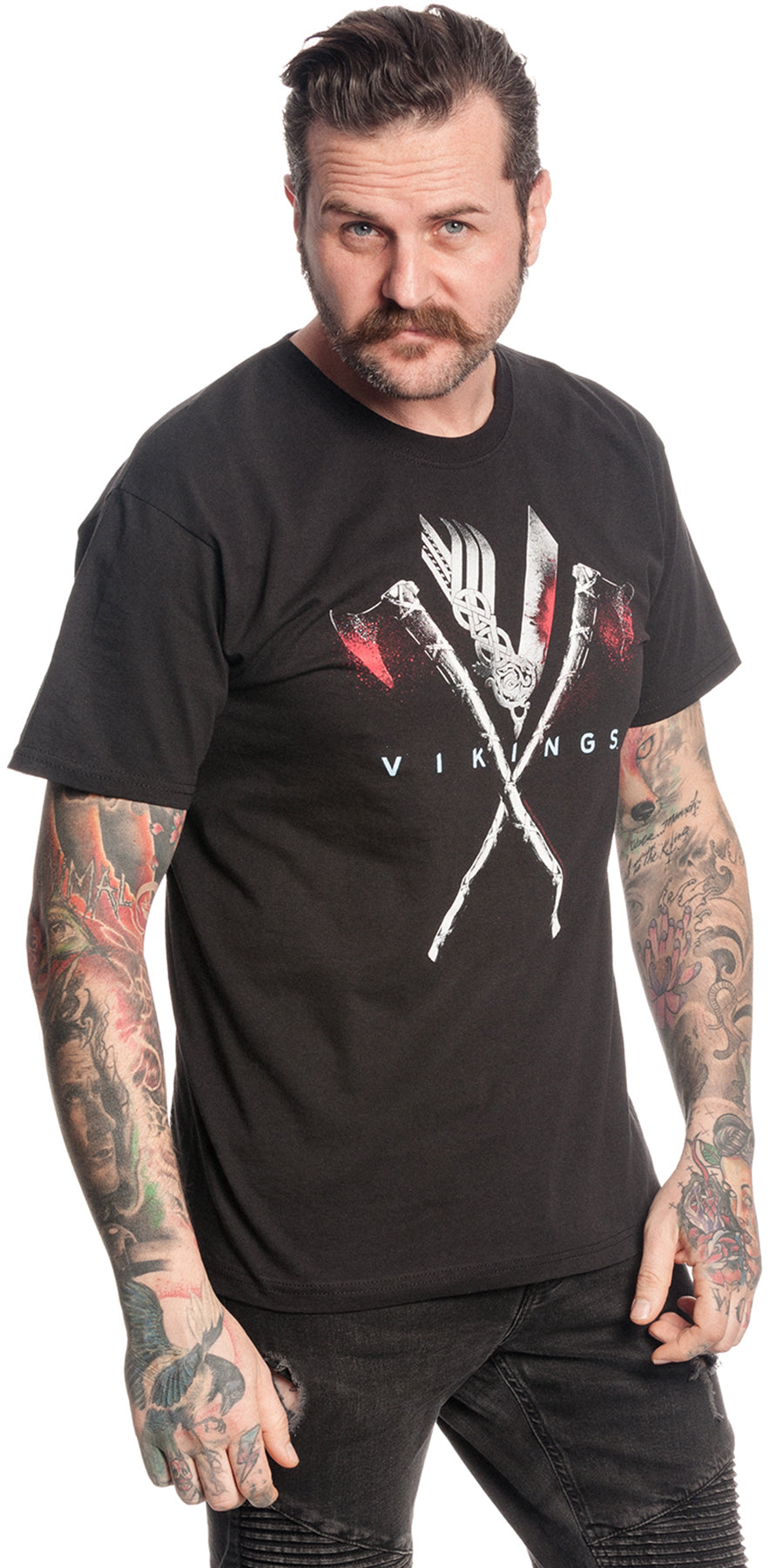 Vikings_VIKINGS_AXE_Frontprint_Motiv_Retro_RUNDHALS_Kurzarm_Herren_T-SHIRT_killer_kirsche_3
