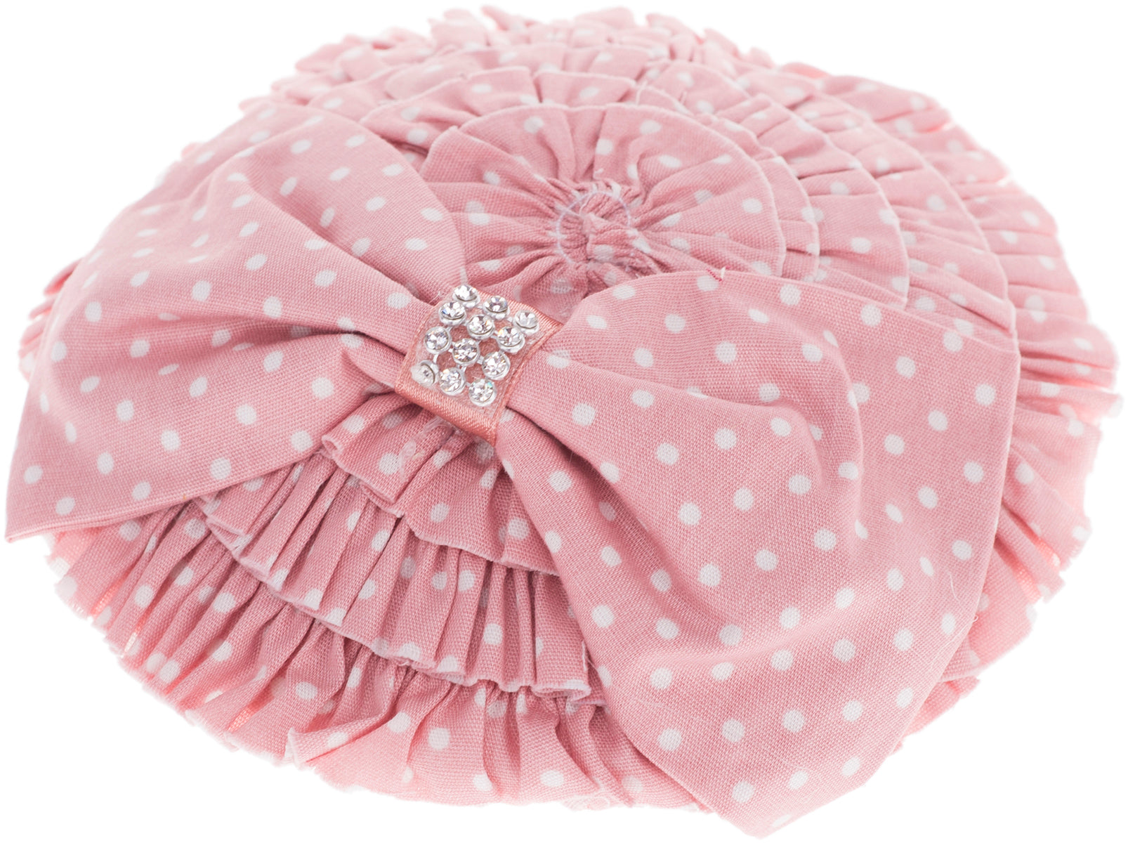 Vintage_ABBIE_Ruffle_Polka_Dots_PUNKTE_Bow_50s_PILLBOX_Huetchen_Fascinator_rosaKKAXY2wQanGIm