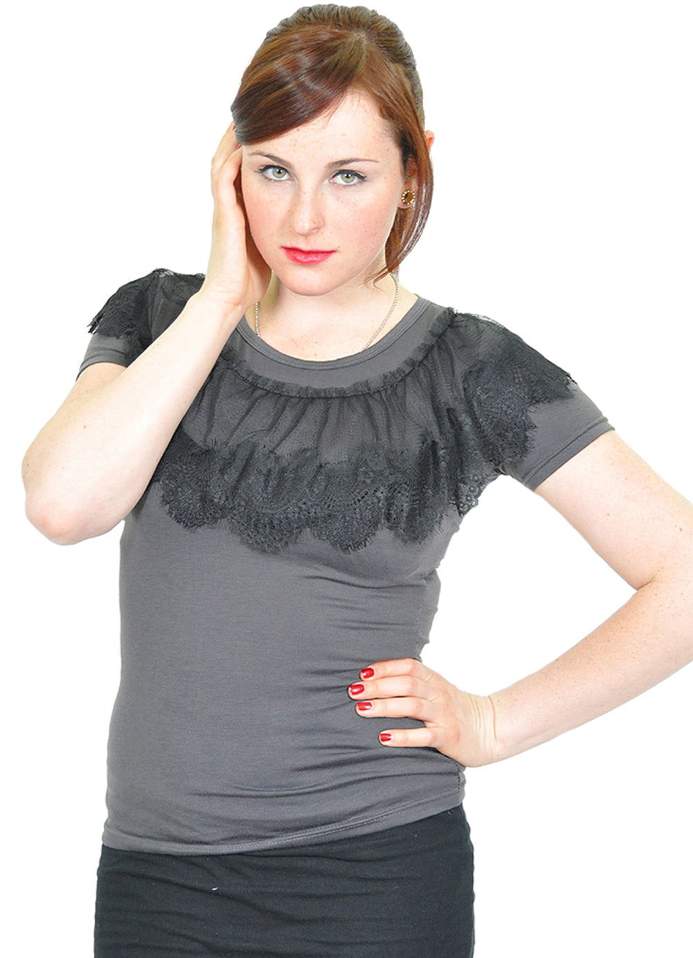 Vintage_Black_LACE_COLLAR_Burlesque_SHIRT_mit_Spitze_grauuSzdt7a5NlAzb