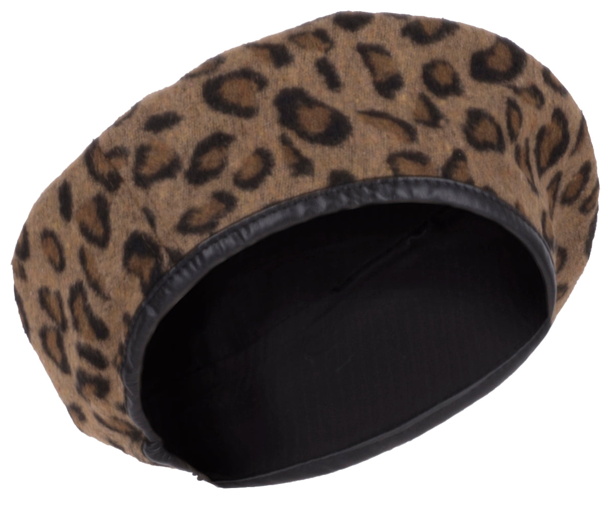 Vintage_CLASSIC_Leoparden_Wool_BERET_Retro_Hat_BASKENMueTZE_-_Braun_killer_kirsche_1