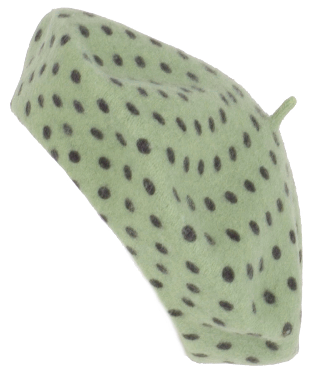 Vintage_CLASSIC_Reto_Polka_Dots_HUT_Punkte_Wool_BERET_BASKENMueTZE_-_Hellgrau_killer_kirsche_1
