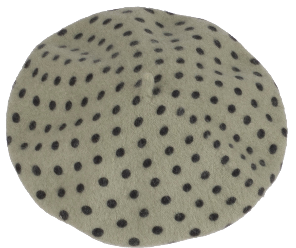 Vintage_CLASSIC_Reto_Polka_Dots_HUT_Punkte_Wool_BERET_BASKENMueTZE_-_Hellgrau_killer_kirsche_3