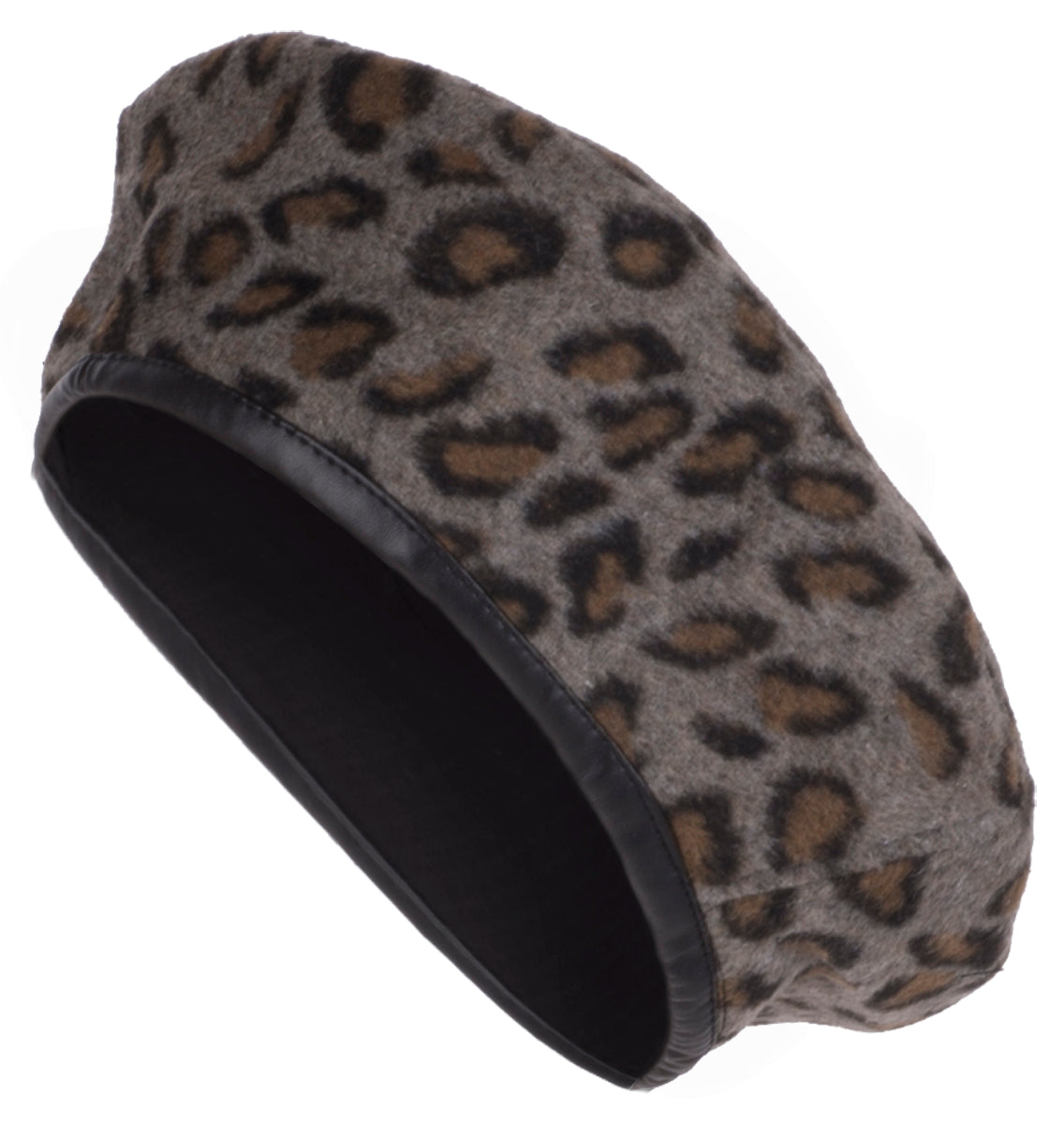 Vintage_CLASSIC__Leoparden_Wool_BERET_Retro_Hat_BASKENMueTZE_-_Grau_killer_kirsche_1