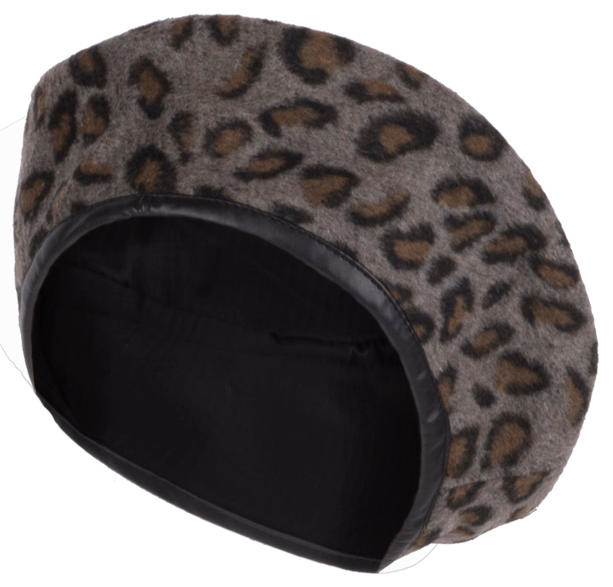 Vintage_CLASSIC__Leoparden_Wool_BERET_Retro_Hat_BASKENMueTZE_-_Grau_killer_kirsche_2