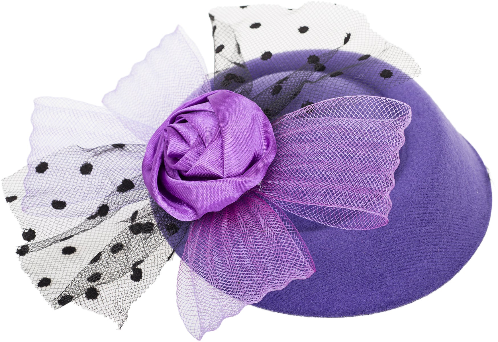 Vintage_DANA_Rose_BOW_Polka_Dot_PILLBOX_Hut_HEADPIECE-27jxujIKsTzt6G