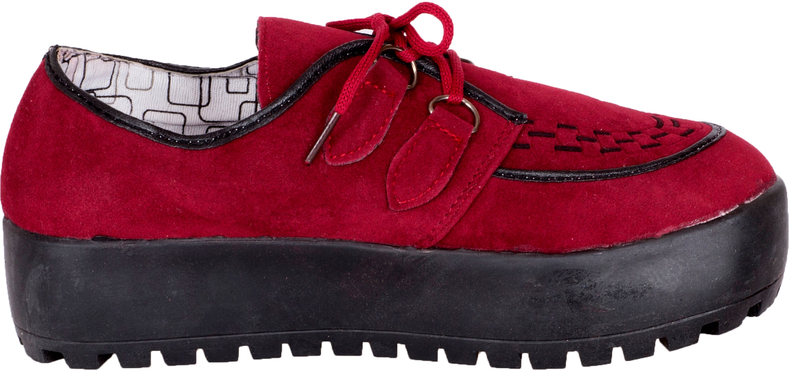 Vintage_FAUX_SUEDE_Creeper_Retro_PLATEAU_Halbschuhe_-_Maroon-3x86xoHKKLhvYa
