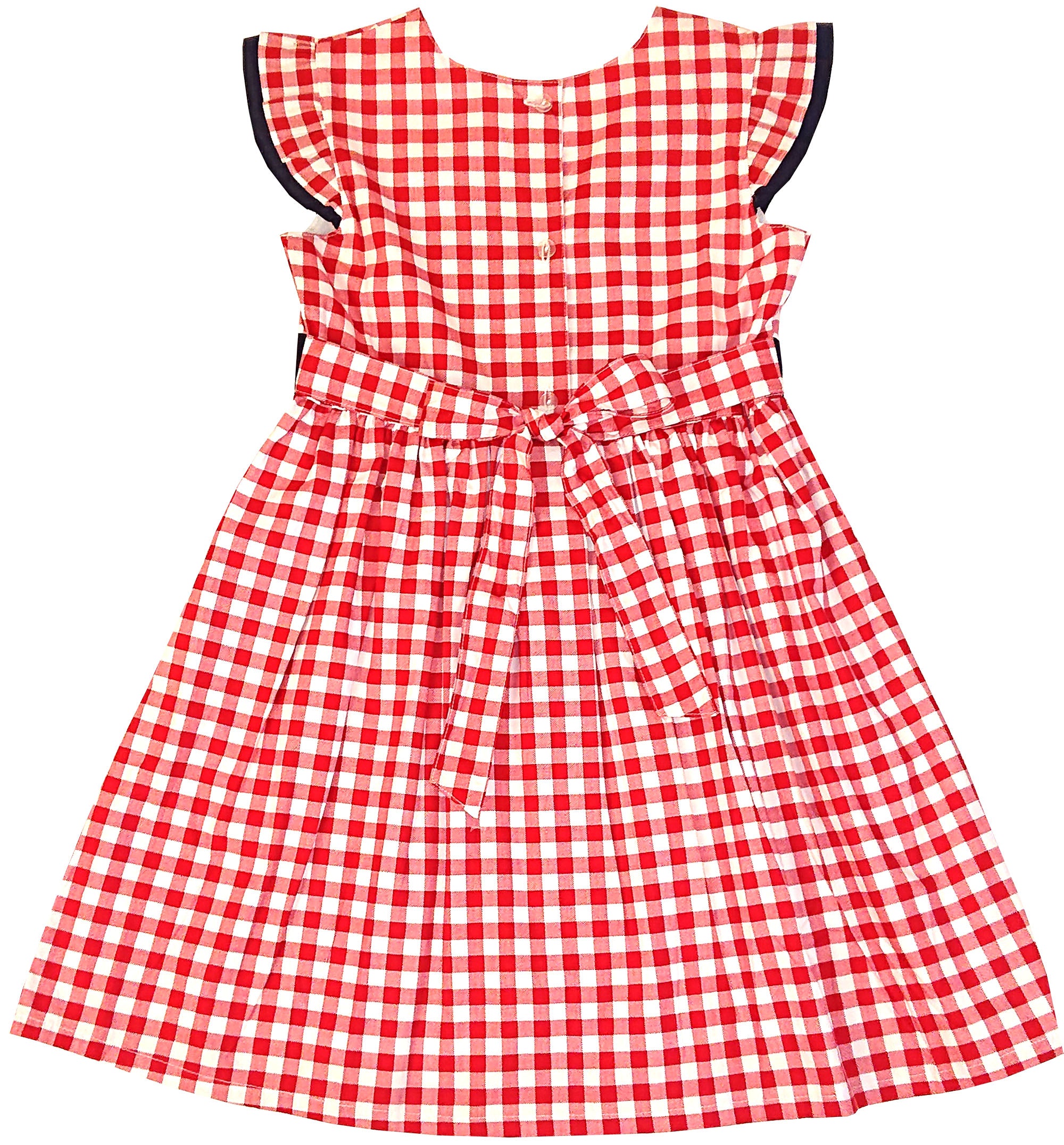 Vintage_GINGHAM_Pepita_SCHLEIFE_Karo_Retro_KIDS_Swing_Dress_KLEID-2