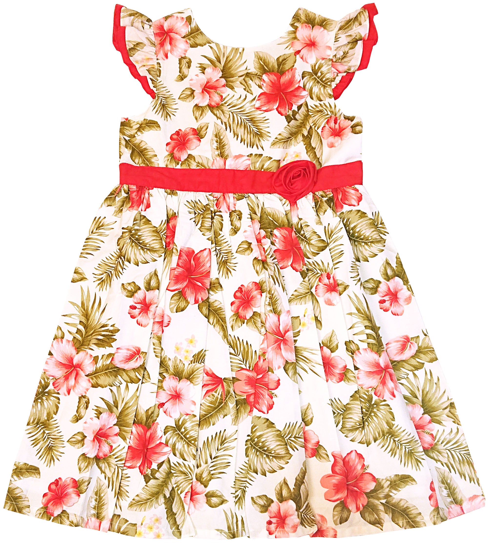Vintage_HIBISKUS_Tropical_Palmenblatt_FLOWER_Swing_Dress_KIDS_KLEID-1B3RiE6tn3ijIe