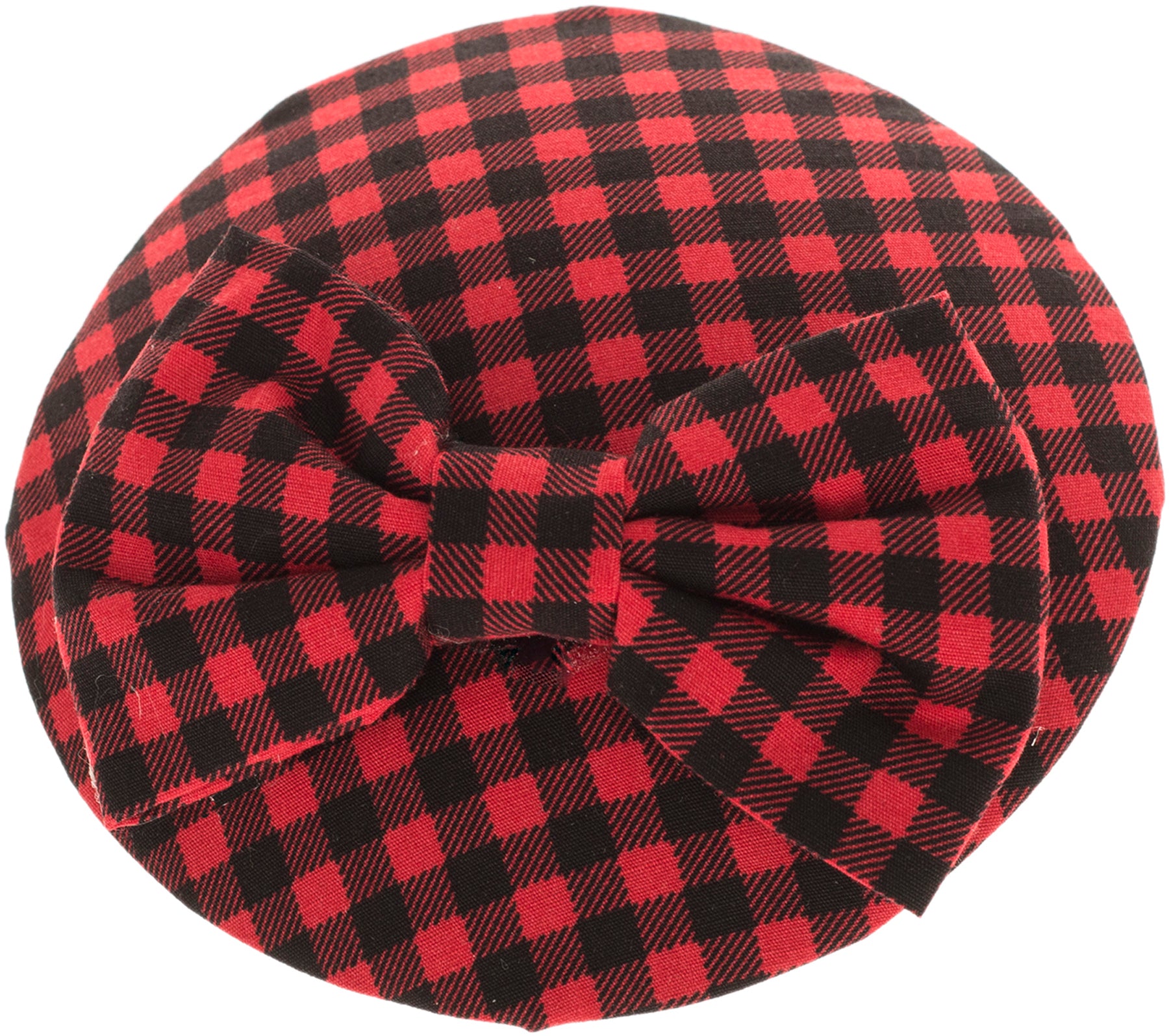 Vintage_JAYMIE_Schleife_BOW_Pepita_PILLBOX_Huetchen_Fascinator_rot_killer_kirsche