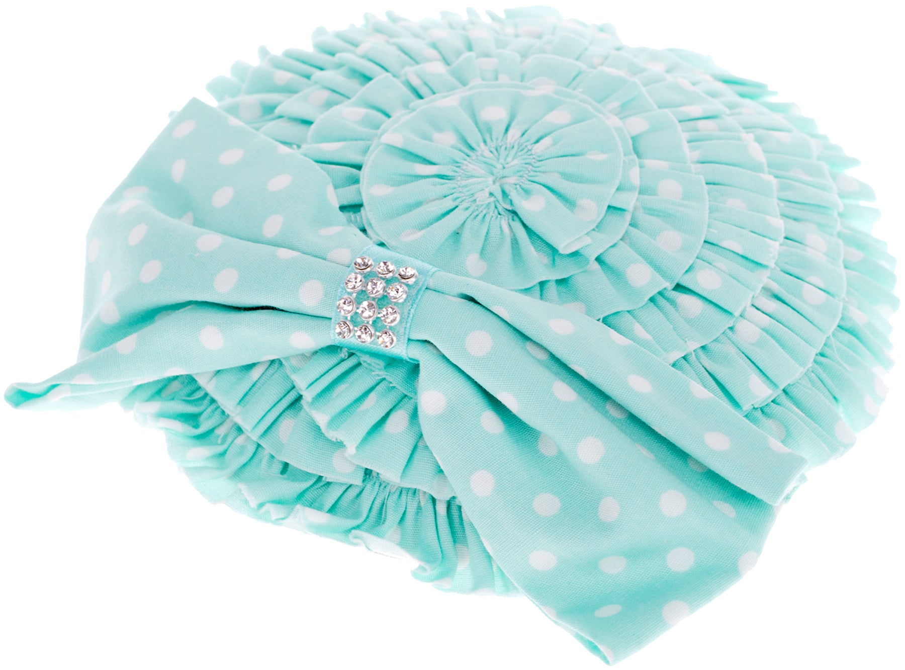 Vintage_JESSE_RUFFEL_Polka_Dots_PUNKTE_Bow_Retro_PILLBOX_Huetchen_Fascinator_-_Mint_killer_kirsche