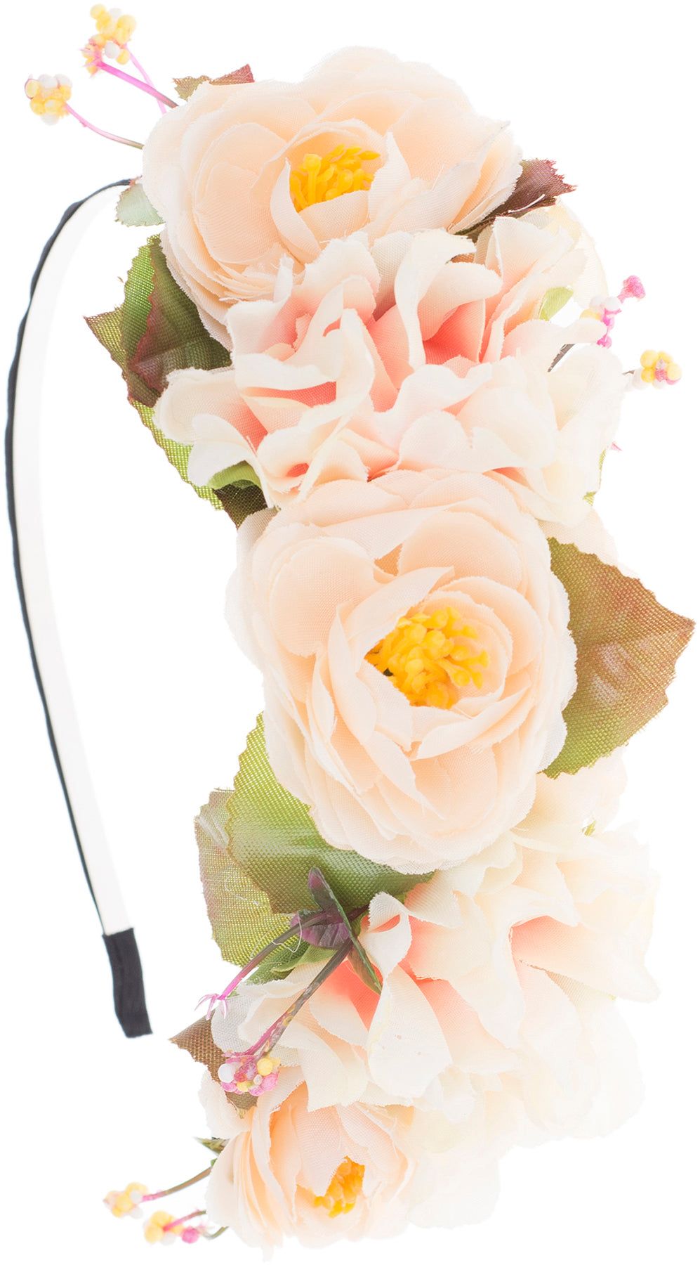 Vintage_JOSPHINE_Floral_FLOWERS_Blumen_ROSEN_Boho_50s_-_Haarreif_-_Creme_killer_kirsche