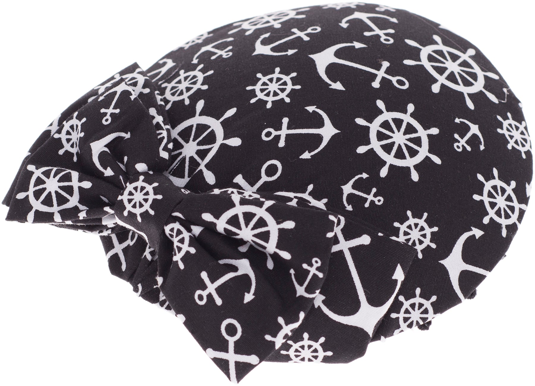 Vintage_KACIE_ANCHOR_Sailor_Anker_Nautical_PILLBOX_Huetchen_Schwarz_Weiss_killer_kirsche