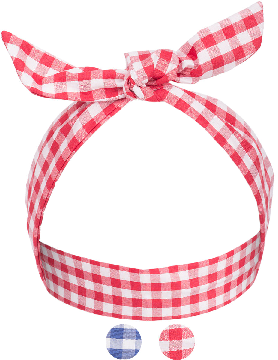Vintage_KAROLA_Karo_PEPITA_50s_Retro_HAARBAND_Hair_Band_g
