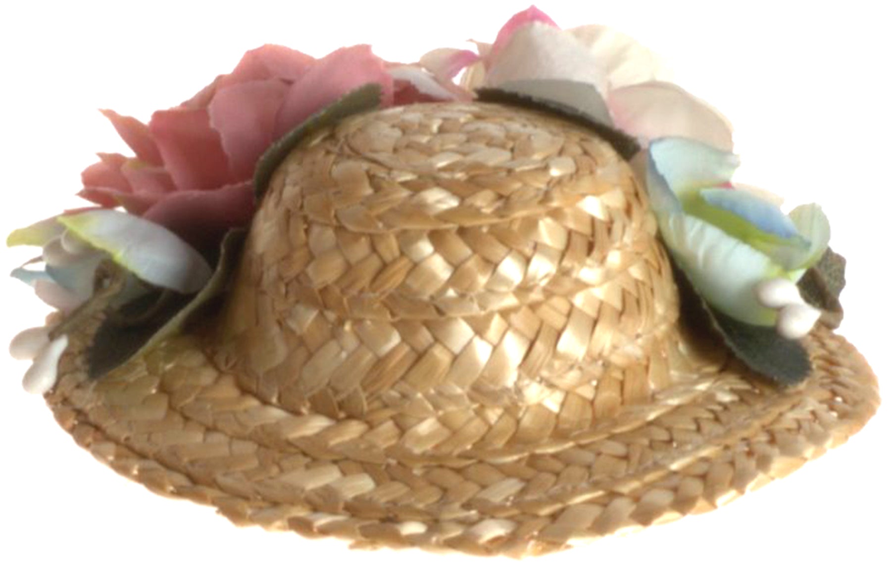 Vintage_LIORA_ROSES_Retro_BLueTEN_Blumen_Strohhuetchen_Haarteil_HEADPIECE_Hut_Killer_Kirsche-3