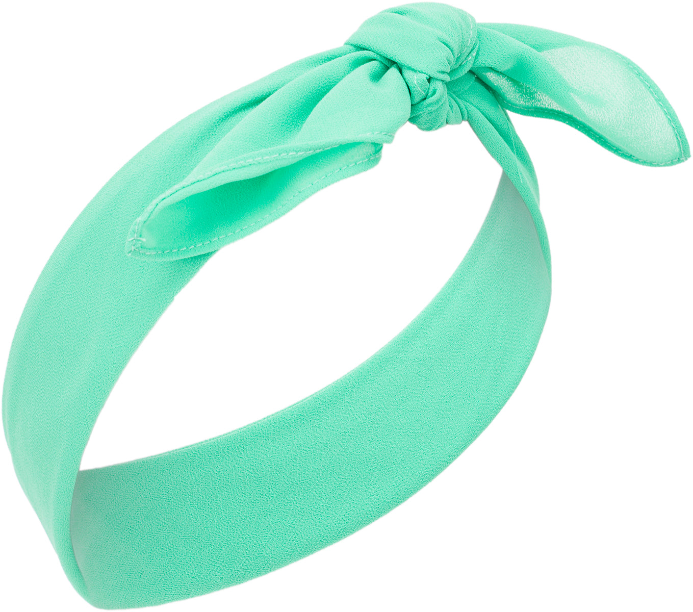 Vintage_LOTTE_Basic_CHIFFON_Hair_Band_Haarband_BANDANA_hellgruen-2