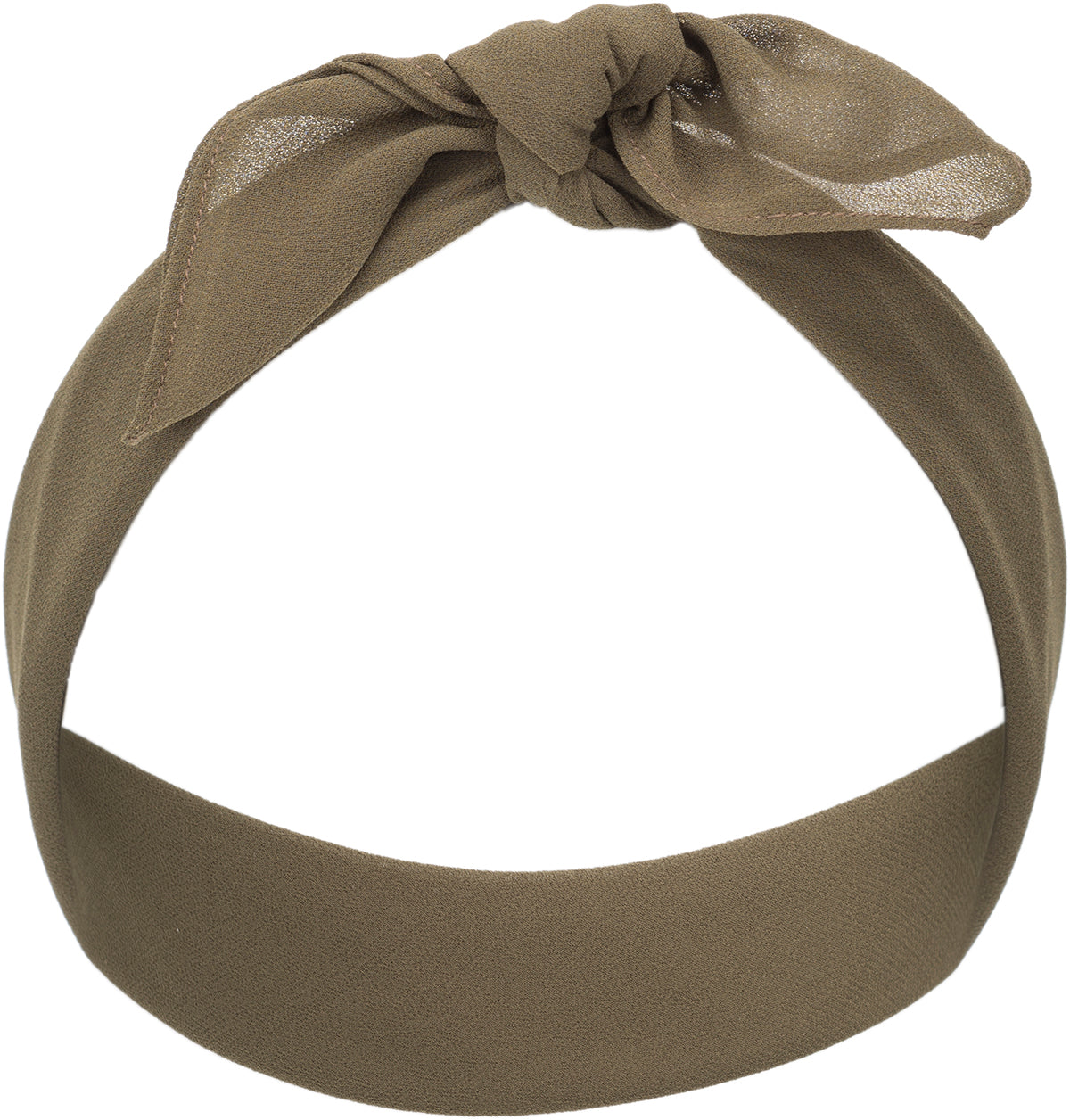 Vintage_LYNDIA_Basic_CHIFFON_Hair_Band_Haarband_BANDANA_olivgruen-1