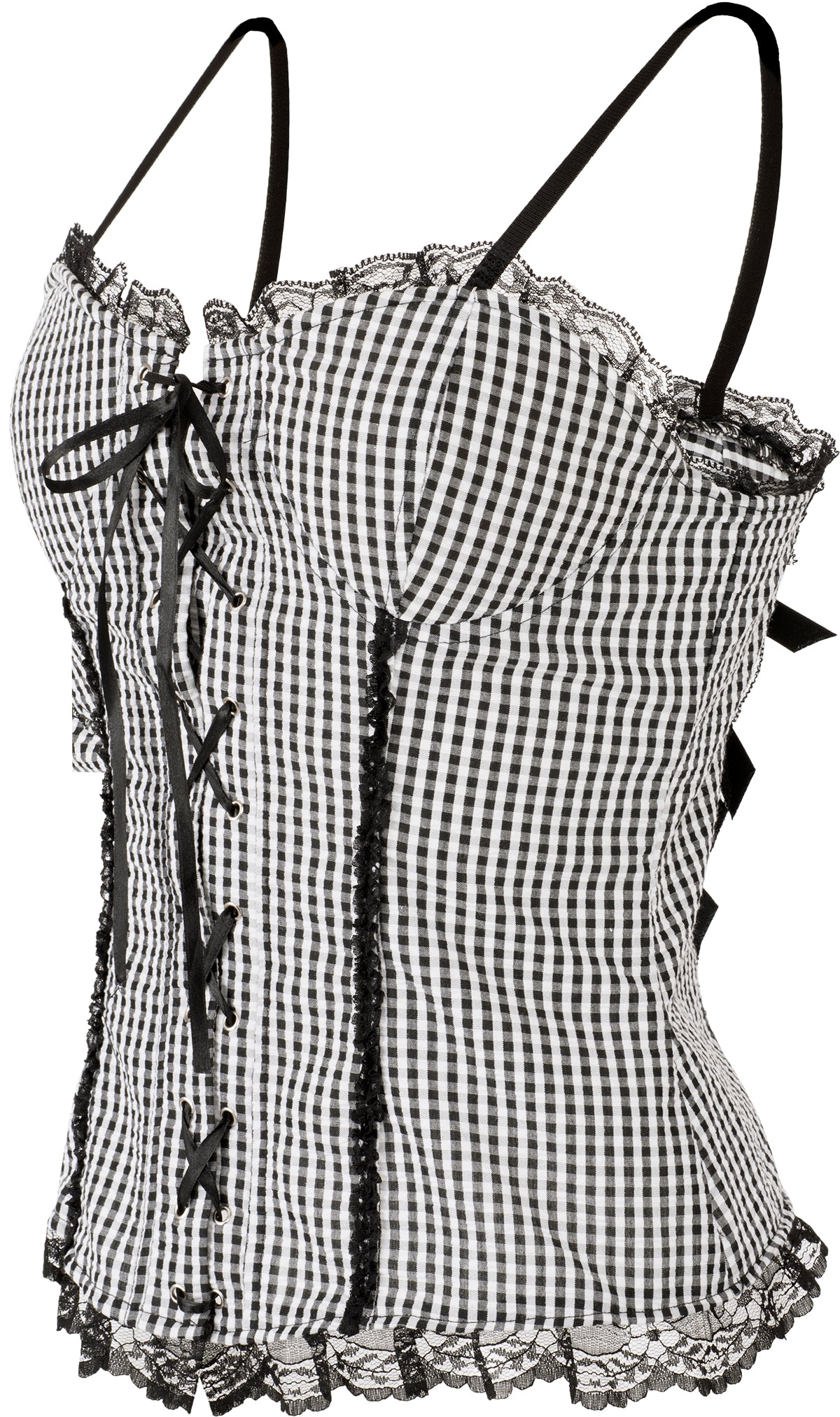 Vintage_MAHARA_Check_PEPITA_Gingham_LACE_UP_Spitze_CORSAGE_TOP-2jRalNt3snlJOA