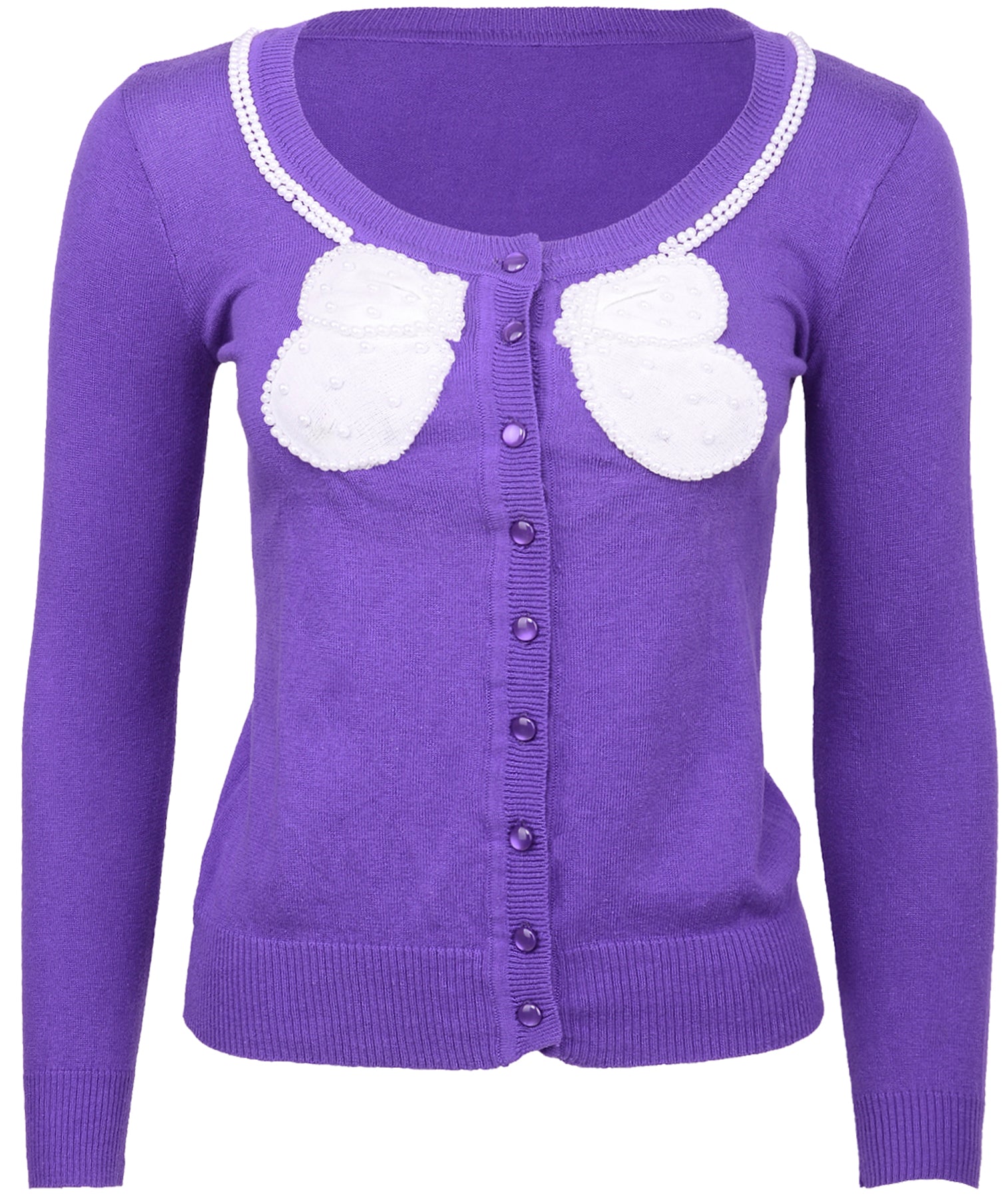 Vintage_PIN_UP_Schleifen_PEARL_Perlen_Strickjacke_CARDIGAN_killer_kirscheqegJZDaaO1Y4X