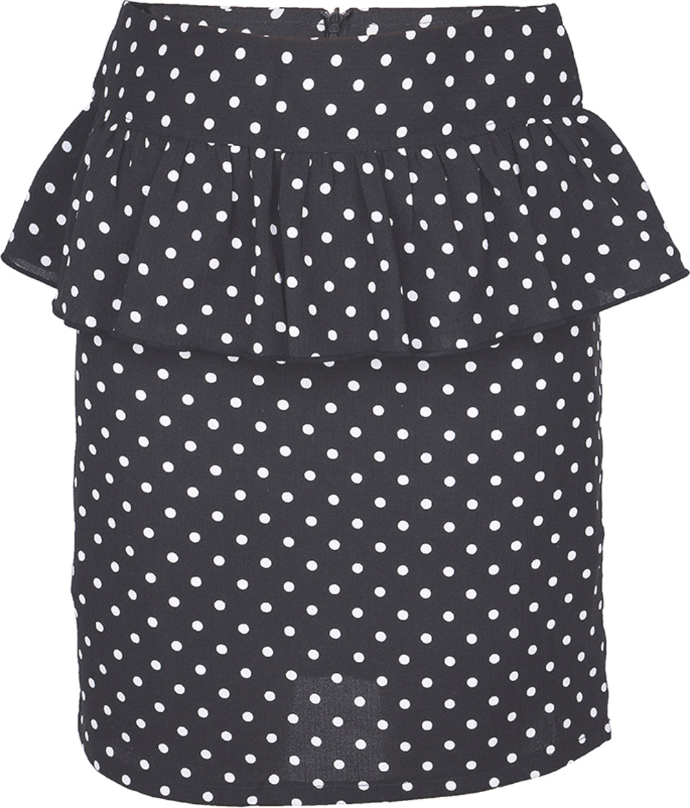 Vintage_POLKA_DOTS_Ruffle_Volant_Pin_Up_PENCIL_SKIRT_Rock