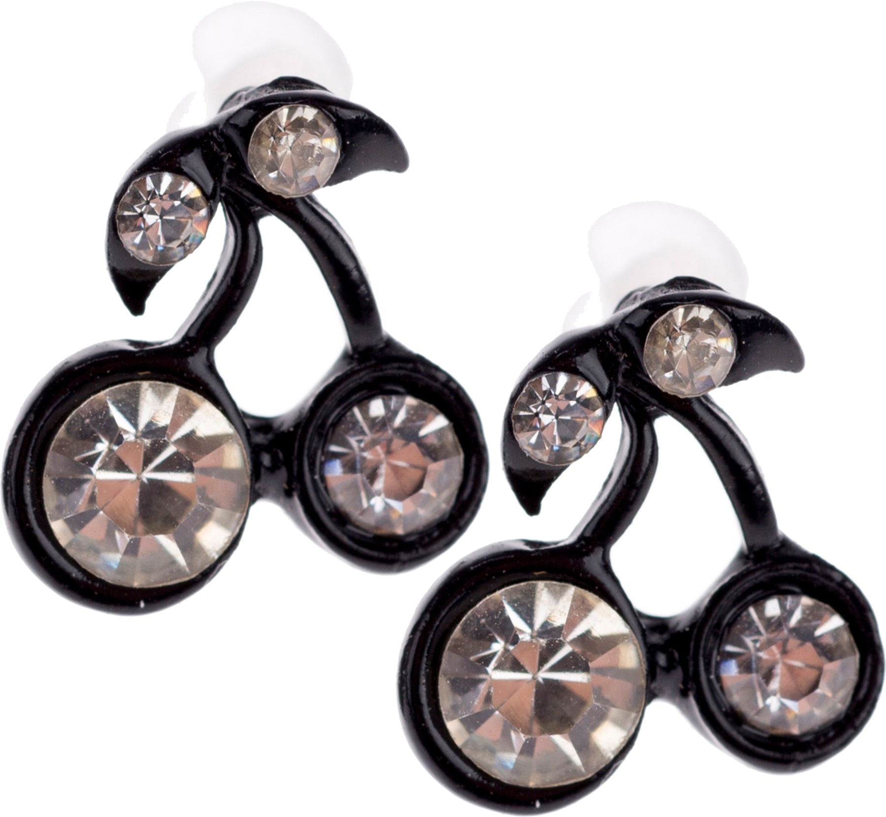 Vintage_RINCHY_Strass_CHERRY_Kirschen_Ohrringe_Ohrstecker_killer_kirsche