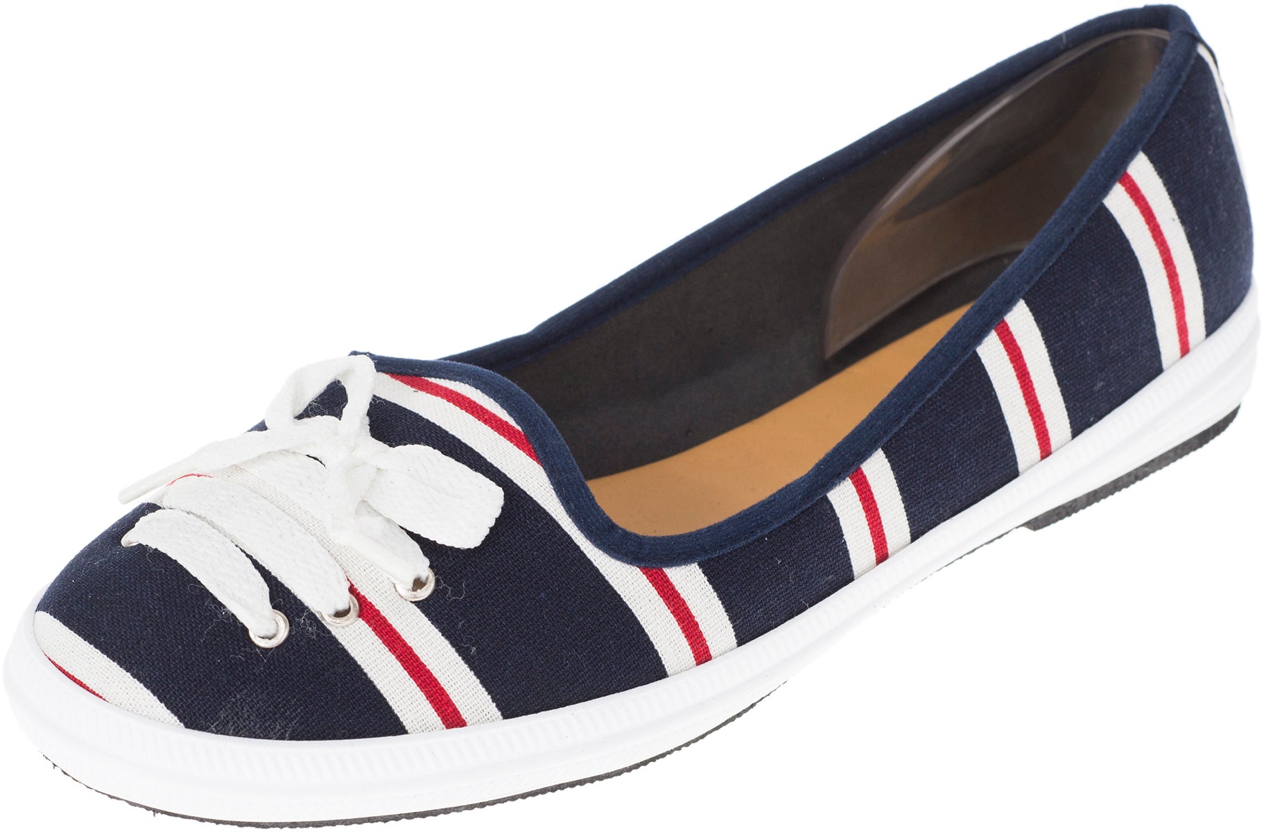 Vintage_SAILOR_Streifen_Striped_Retro_Canvas_Schuhe_BALLERINAS_Flats