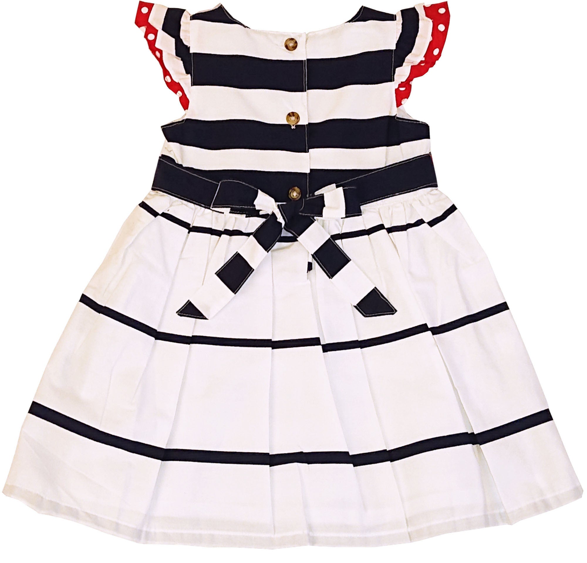 Vintage_STREIFEN_Polka_Dot_PUNKTE_Schleife_Striped_KIDS_Swing_Dress_KLEID-2
