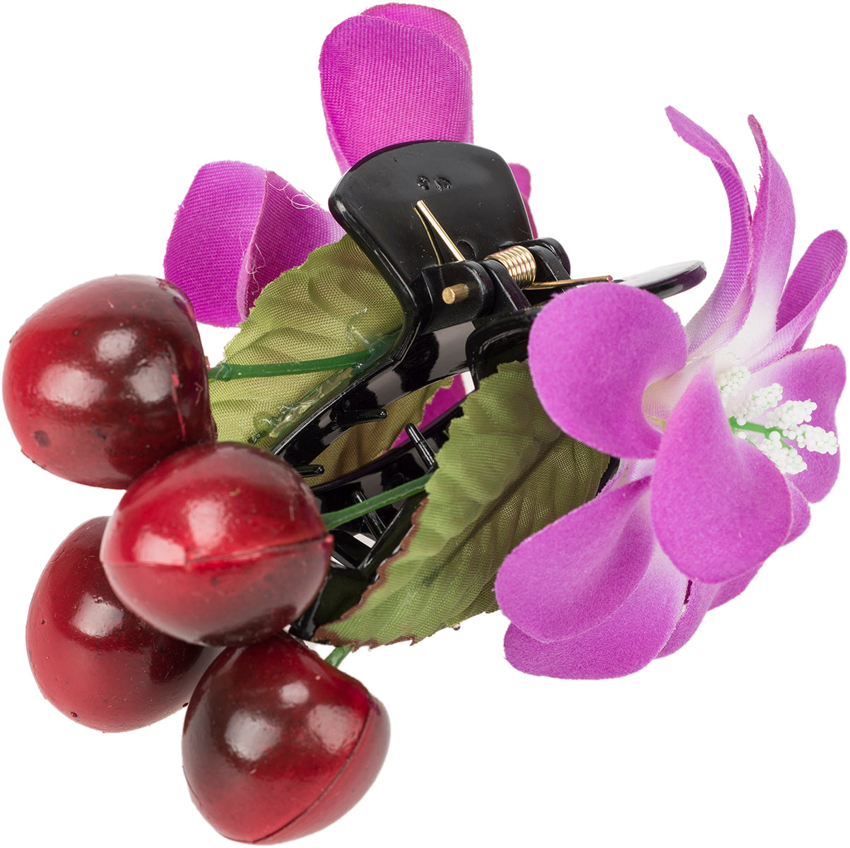 Vintage_SVANTJE_Floral_CHERRY_Kirschen_BLUMEN_Haarklammer_SPANGE-188BMwZip675YjQ