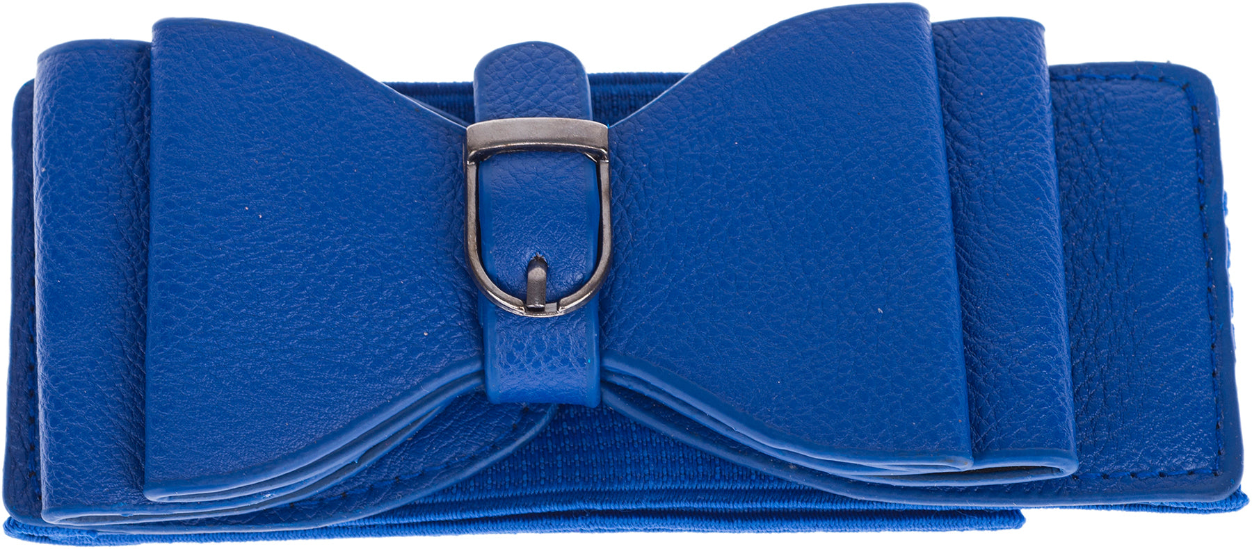 Vintage_Stretch_DOPPELSCHLEIFE_Retro_BUCKLE__Bow_50s_TAILLENGueRTEL_-_Blau_killer_kirsche