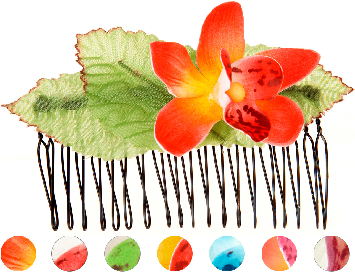 Vintage_VIPA_Tropical_ORCHID_Orchidee_BLUMEN_Retro_HAARKAMM_Galeriexsji0kpqZGod6
