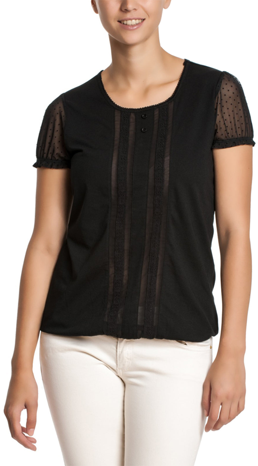 Vive_Maria_ALLURE_Vintage_Kurzarm_Dots_SHIRT_-_Blk