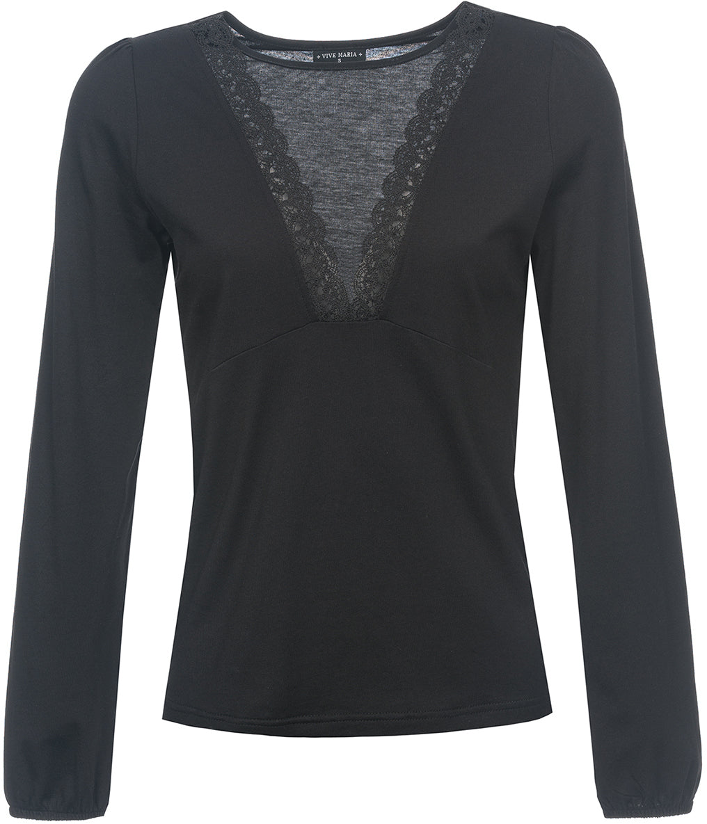 Vive_Maria_BLACK_EVENING_Crochet_SHIRT_Tulle_BLUSE_Blouse