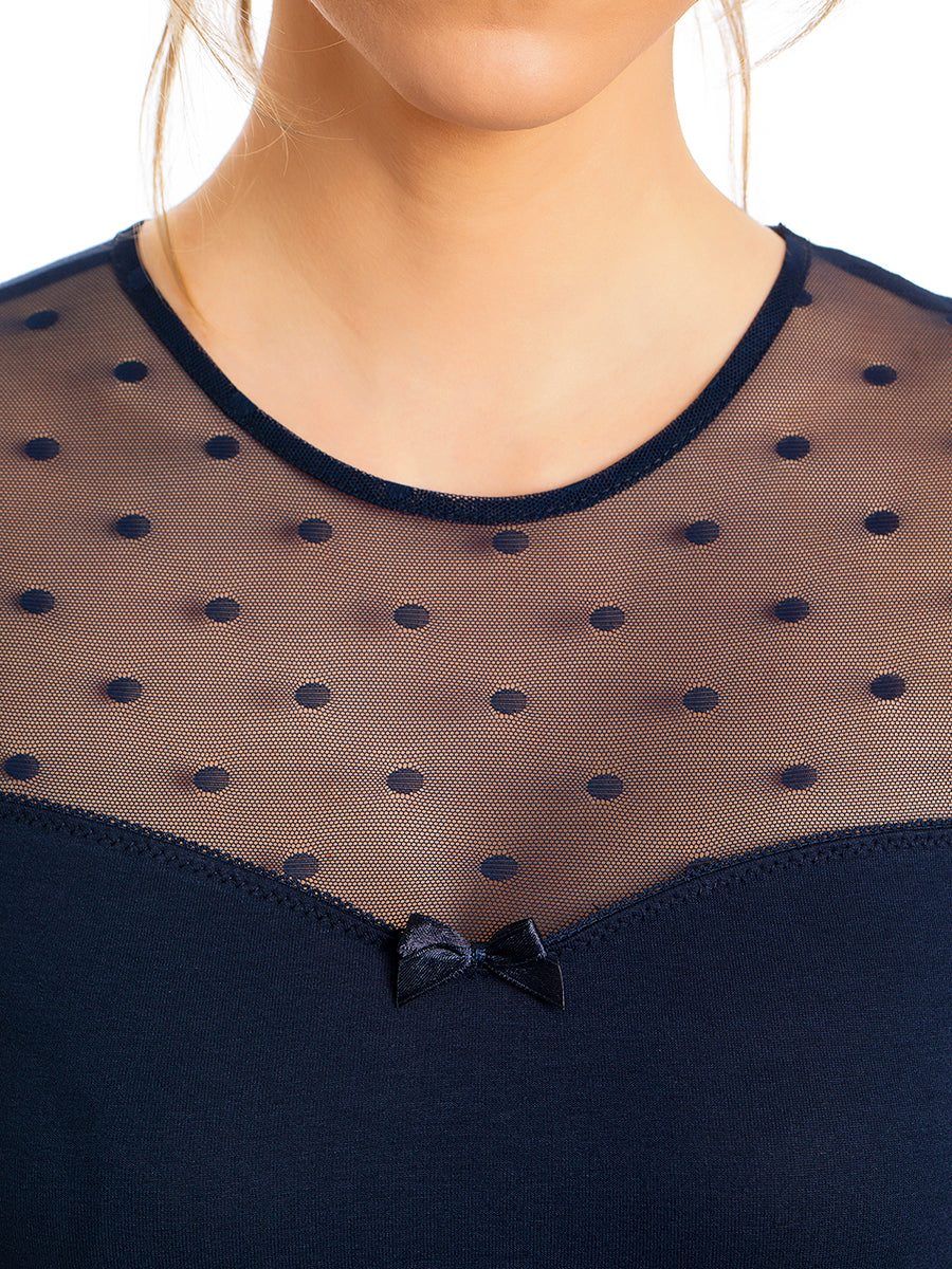 Vive_Maria_BLUE_MIDNIGHT_Vintage_POLKA_DOT_Mesh_Langarm_SHIRT_Oberteil-3