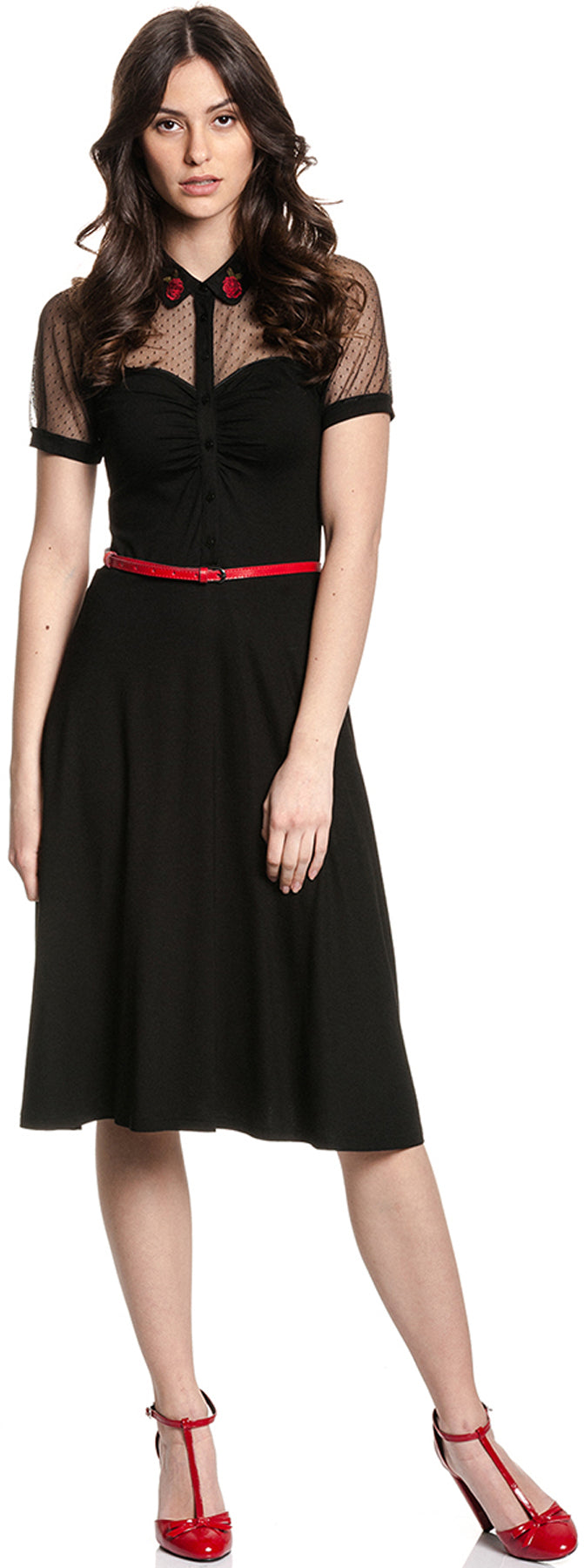 Vive_Maria_BRITISH_BLACK_Rosen_Stickerei_POLKA_DOT_Mesh_A-Linie_KLEID_Dress_killer_kirscheuRkE9ExSRq0oV