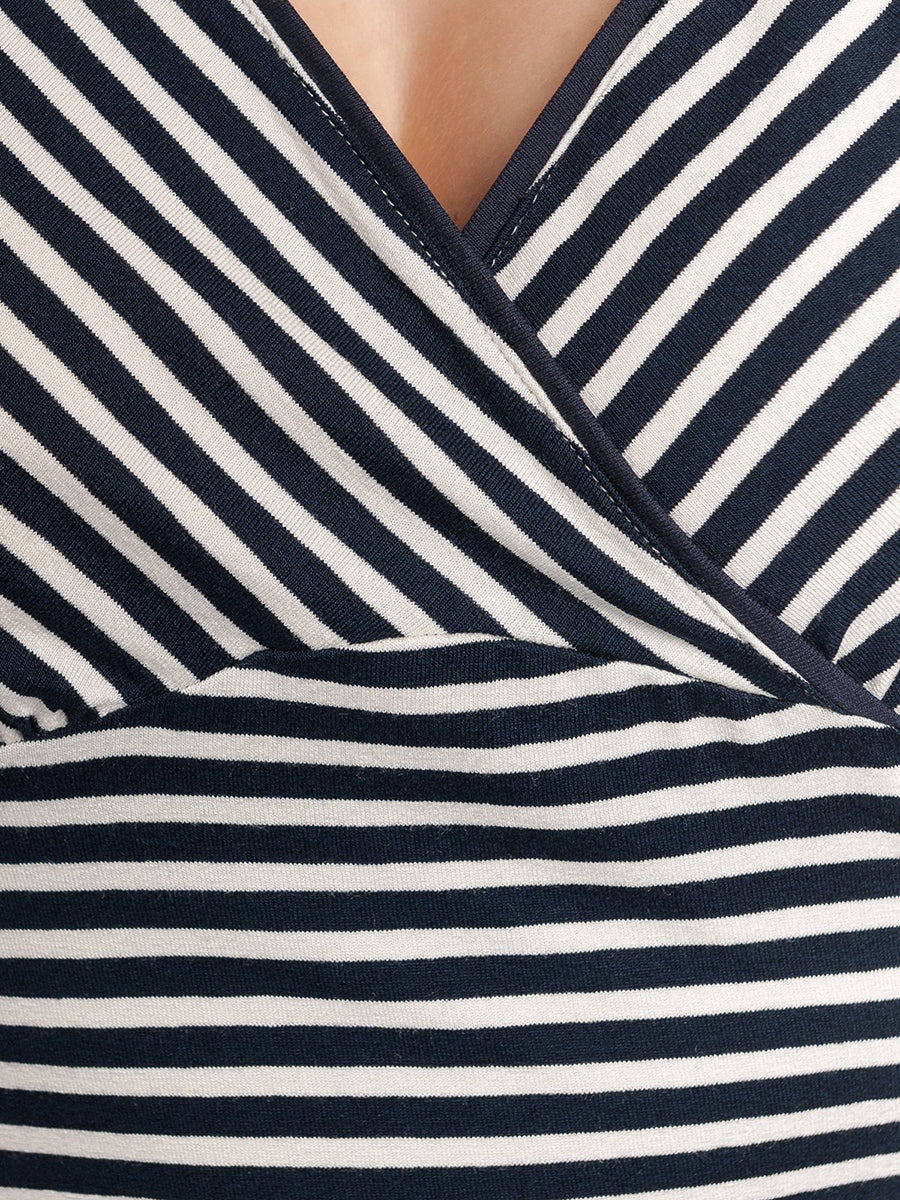 Vive_Maria_DOVER_Streifen_STRIPED_Kurzarm_PENCIL_DRESS_Bleistiftkleid-4