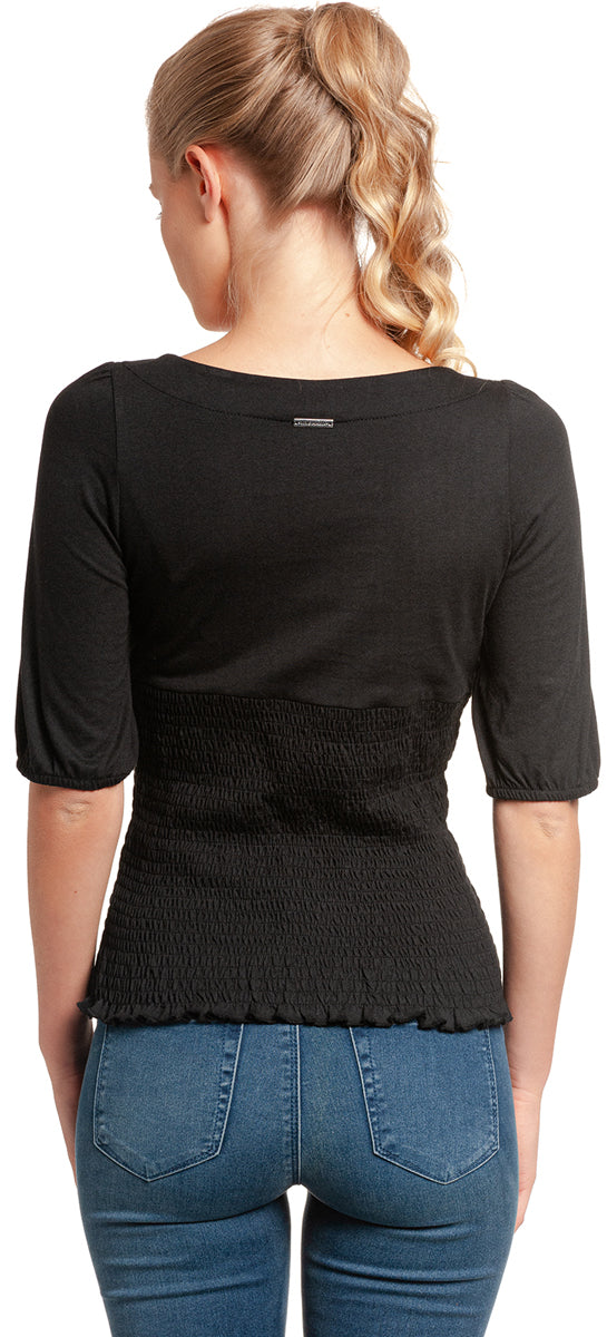 Vive_Maria_FIESTA_Vintage_SMOK_Basic_Halbarm_SHIRT_Oberteil_TOP_Schwarz_Killer_kirsche_2