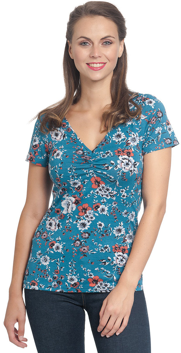 Vive_Maria_FLOWER_DREAM_Vintage_Floral_Blumen_Kurzarm_SHIRT_Oberteil-1