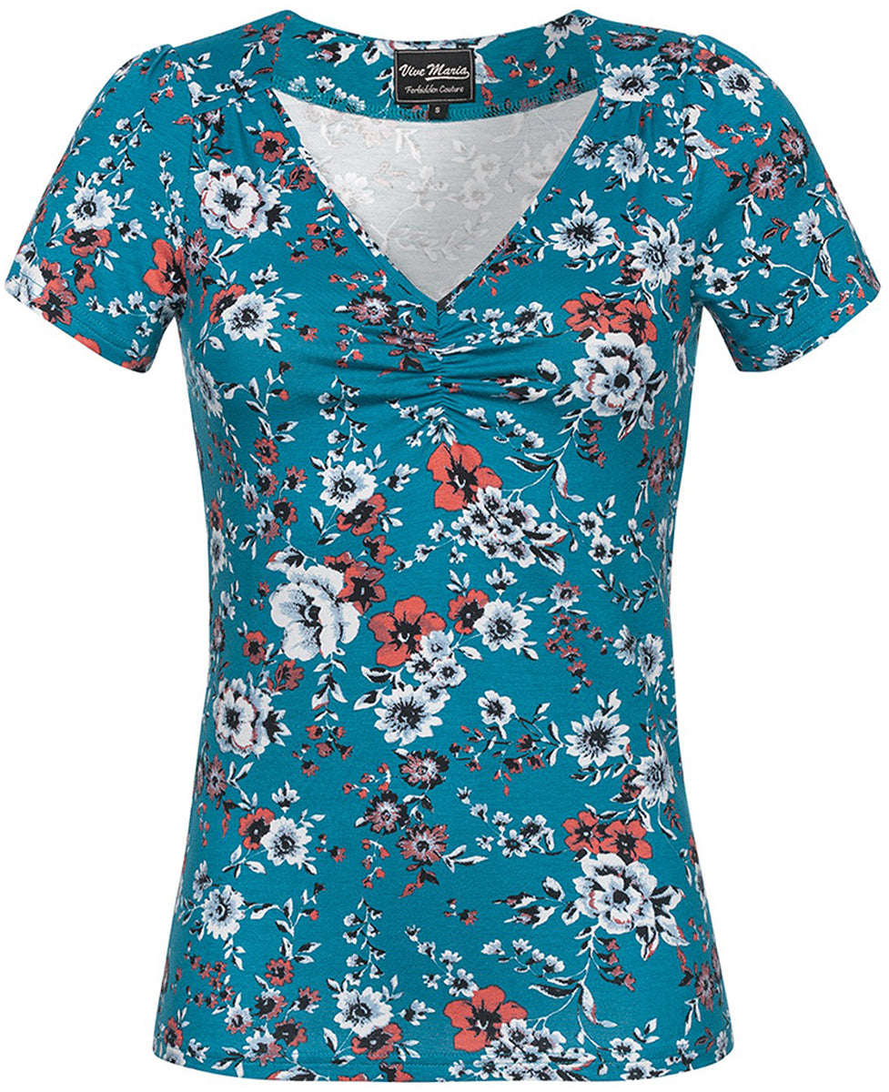 Vive_Maria_FLOWER_DREAM_Vintage_Floral_Blumen_Kurzarm_SHIRT_Oberteil-5