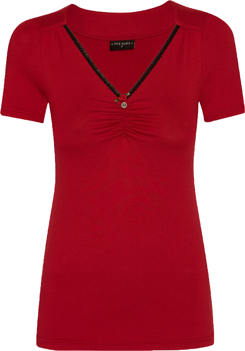 Vive_Maria_LILLY_Vintage_LACE_TRIM_V-Neck_PLAIN_Kurzarm_Oberteil_SHIRT_Rot-1YVhRShRi98yme