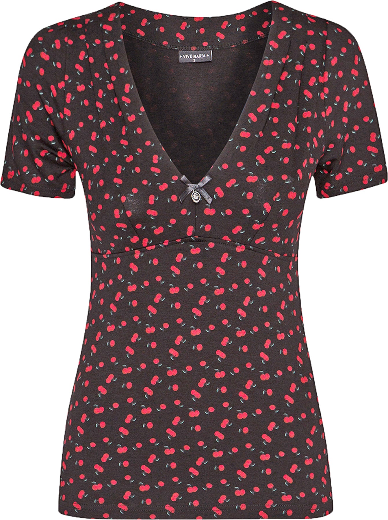Vive_Maria_LOVELY_CHERRY_Vintage_KIRSCHEN_V-Neck_Kurzarm_SHIRT_Oberteil_killer_kirsche