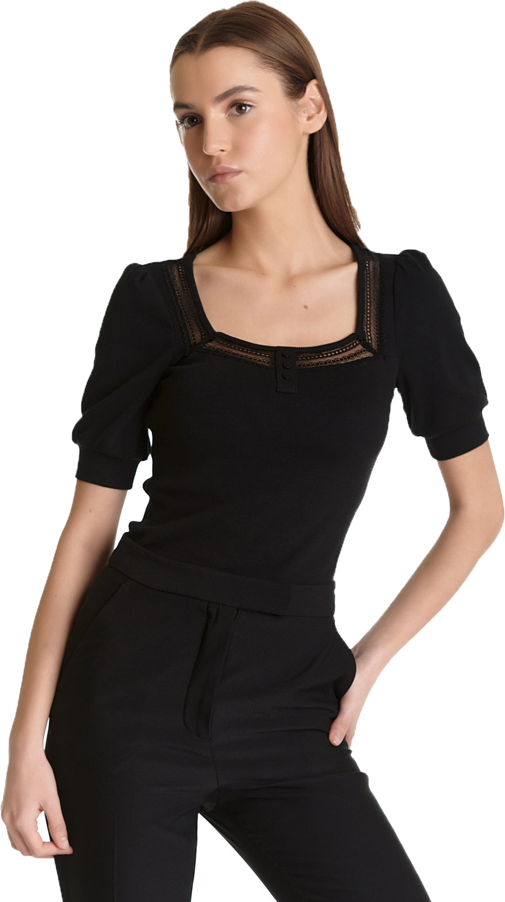 Vive_Maria_LOVELY_DAY_Rippstrick_SPITZE_LACE_Kurzarm_BLUSENSHIRT_Top_Oberteil_Killer_Kirsche-2