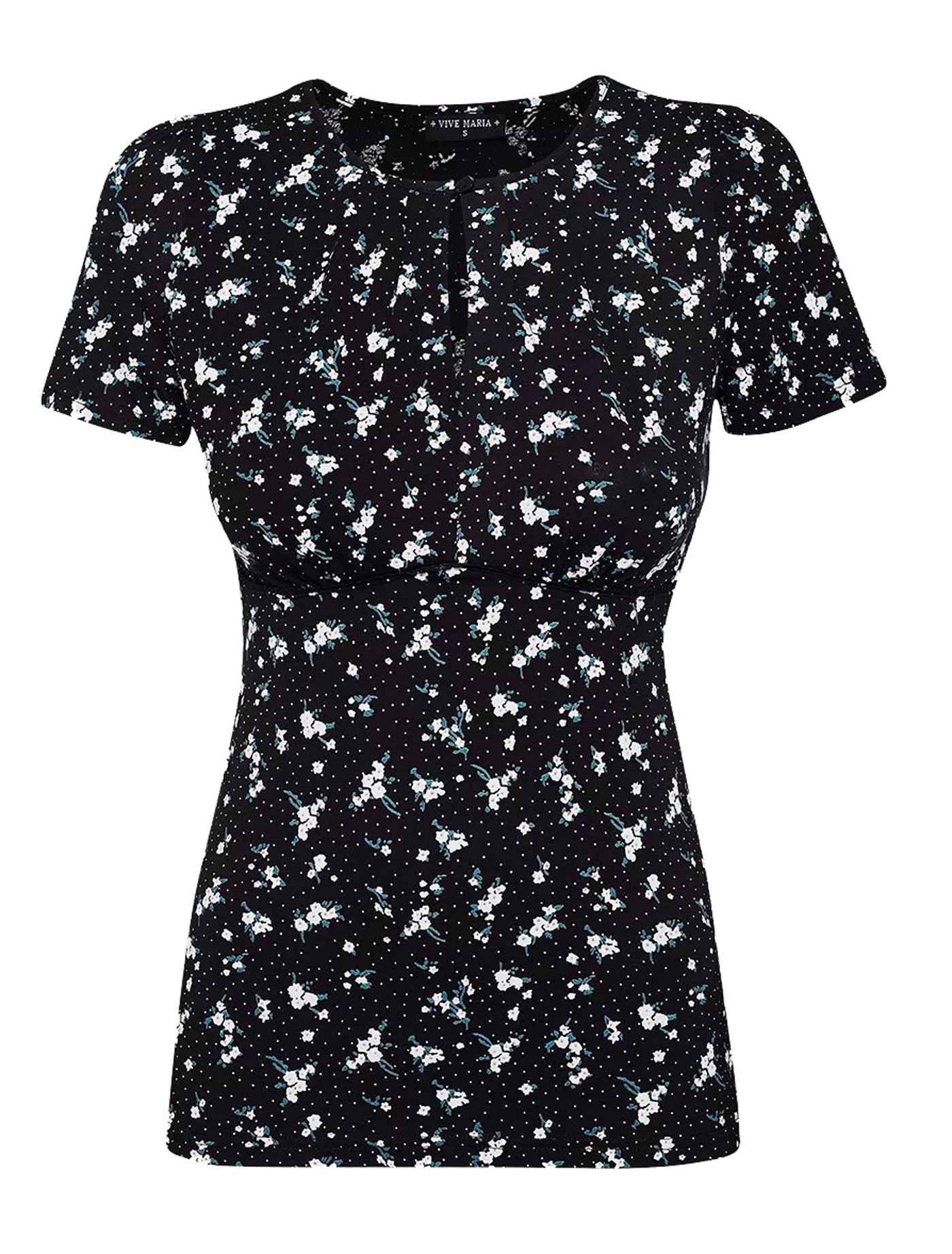 Vive_Maria_MA_VALERIE_Floral_Vintage_Blueten_Peephole_Kurzarm_SHIRT__Oberteil_-_Schwarz-3